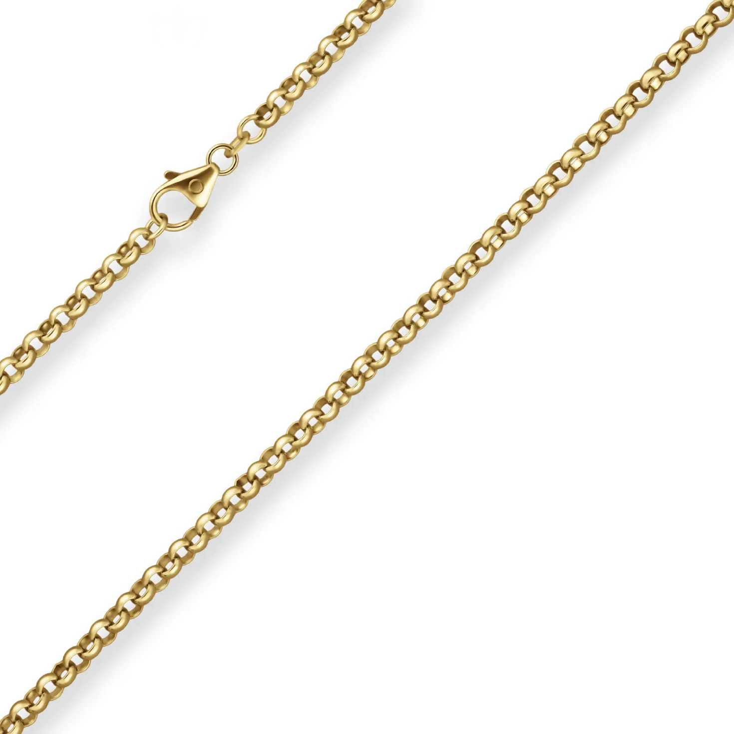 4mm Erbskette Goldkette Collier Halskette aus 585 Gold Gelbgold 55cm