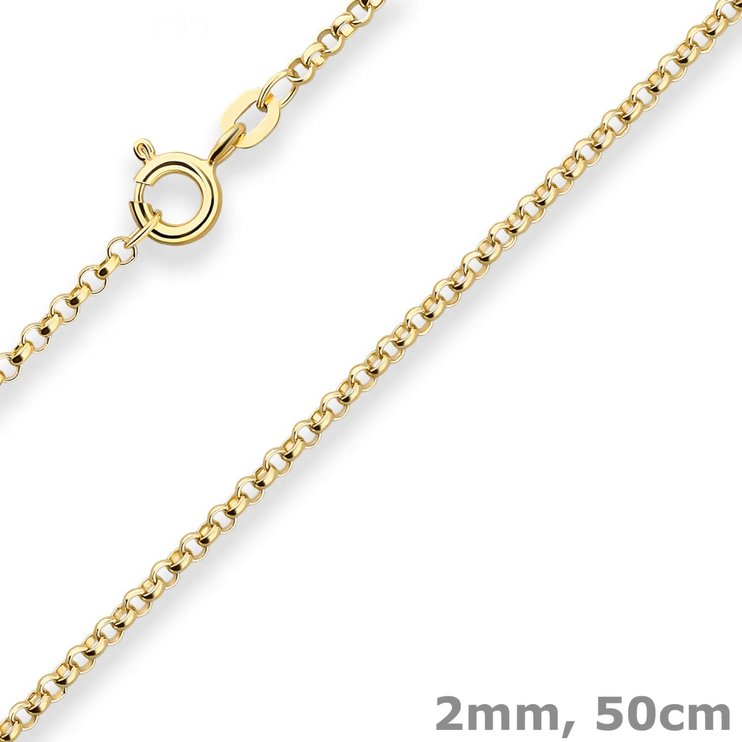 2mm Erbskette Goldkette Collier Halskette aus 585 Gold Gelbgold 50cm