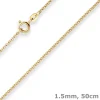 1,5mm Erbskette Goldkette Collier Halskette aus 585 Gold Gelbgold 50cm