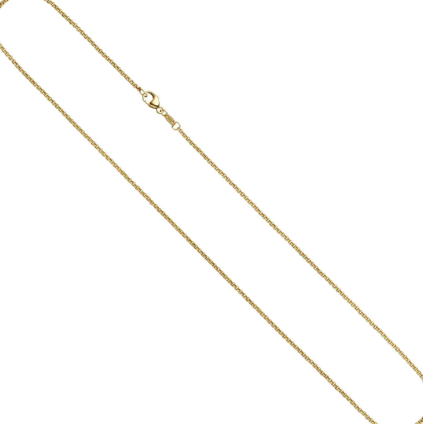 1,5mm Erbskette Halskette Collier aus 585 Gold Gelbgold 40cm