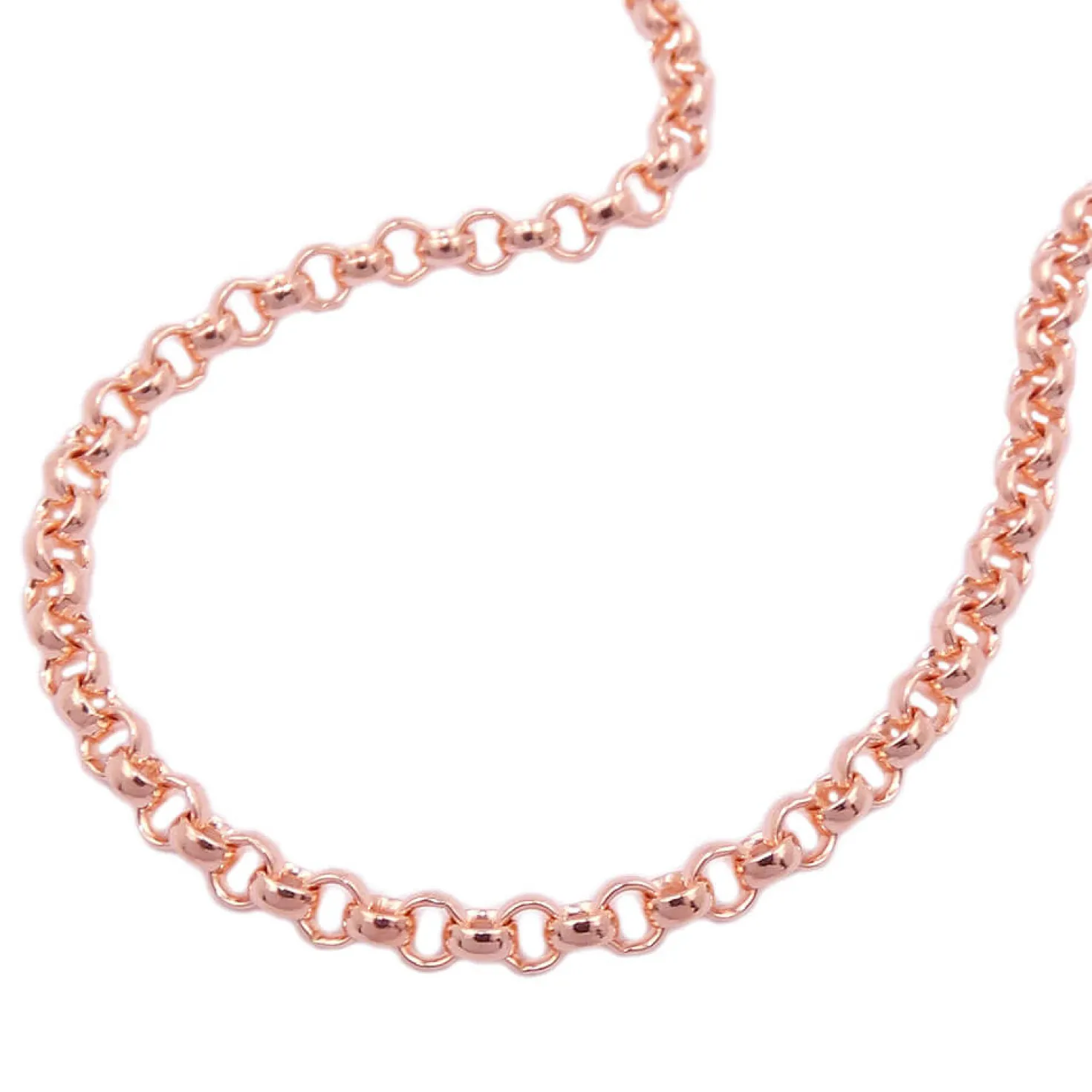2,5mm Erbskette Halskette Collier aus 14Kt 585 Gold Rotgold 45cm