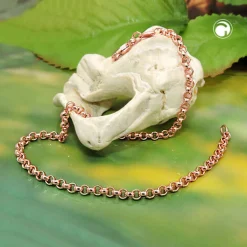 2,5mm Erbskette Halskette Collier aus 14Kt 585 Gold Rotgold 45cm