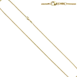 1,5mm Erbskette Kette Collier, 333 Gold Gelbgold, Goldkette, 38 cm