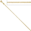 1,5mm Erbskette Kette Collier, 333 Gold Gelbgold, Goldkette, 40 cm