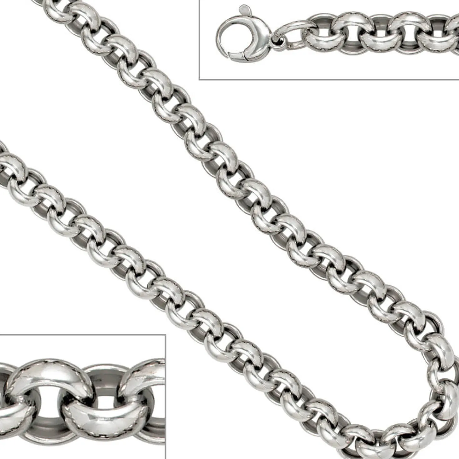 10,1mm Erbskette Kette Collier Halskette aus 925 Silber 50cm Unisex