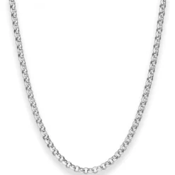 4mm Erbskette Silberkette Collier Halskette aus 925 Silber 50cm
