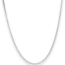 2mm Erbskette Silberkette Collier Halskette aus 925 Silber rhodiniert 60cm