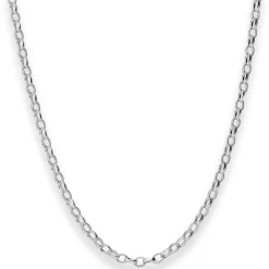 3,1mm Erbskette Silberkette Collier Halskette aus 925 Silber rhodiniert 60cm