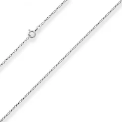 2mm Erbskette Silberkette Collier Halskette aus 925 Silber rhodiniert 55cm