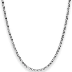 3mm Erbskette Silberkette Collier Halskette aus 925 Silber rhodiniert 70cm
