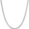 2,5mm Erbskette Silberkette Collier Halskette aus 925 Silber rhodiniert 90cm