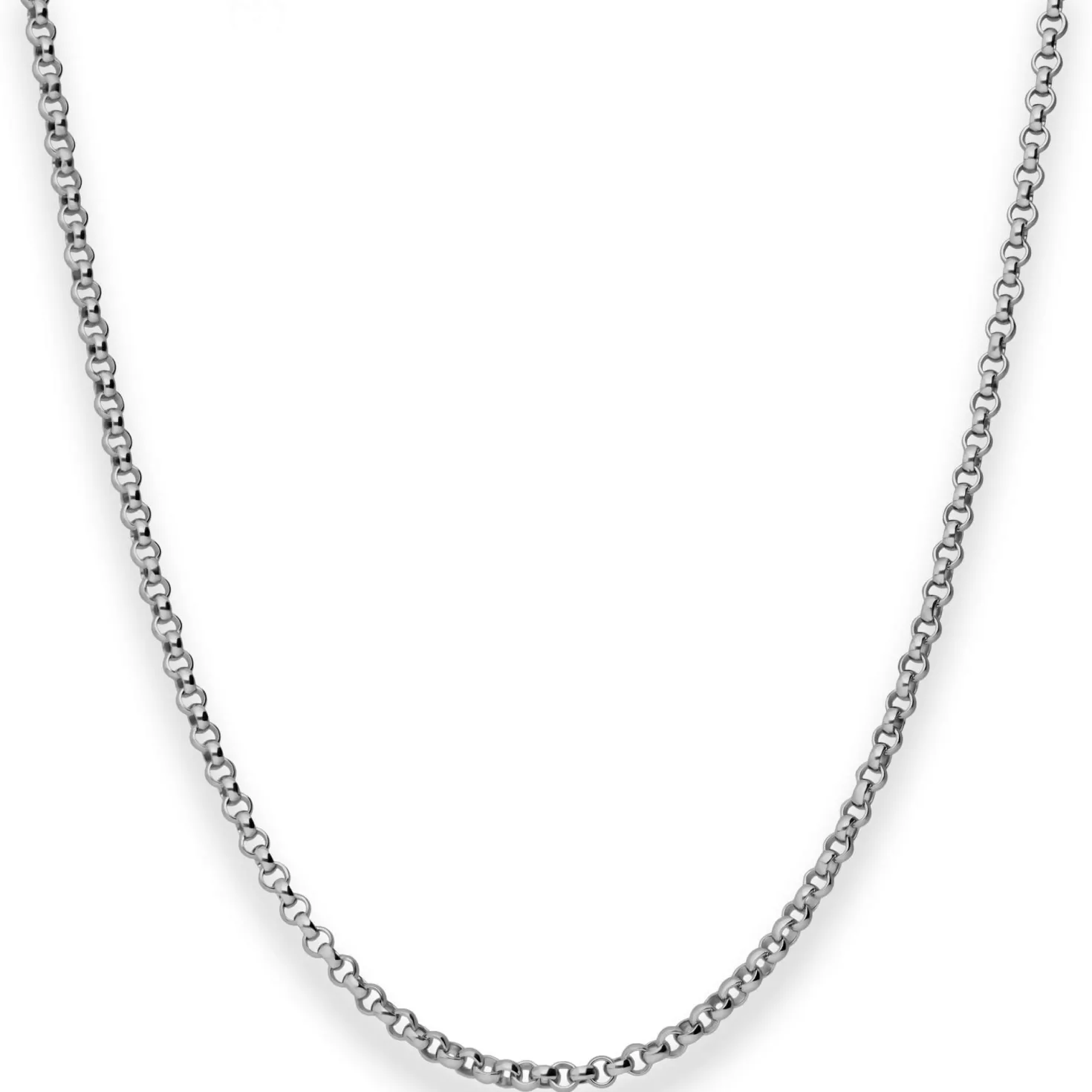 2,5mm Erbskette Silberkette Collier Halskette aus 925 Silber rhodiniert 90cm