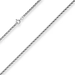3mm Erbskette Silberkette Collier Halskette aus 925 Silber rhodiniert 50cm