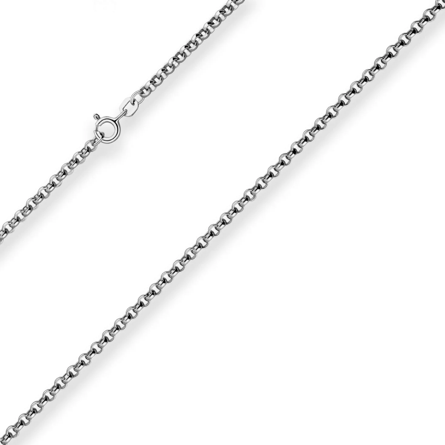 3mm Erbskette Silberkette Collier Halskette aus 925 Silber rhodiniert 50cm