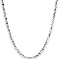 3mm Erbskette Silberkette Collier Halskette aus 925 Silber rhodiniert 50cm