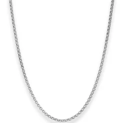 2,5mm Erbskette Silberkette Collier Halskette aus 925 Silber rhodiniert 70cm