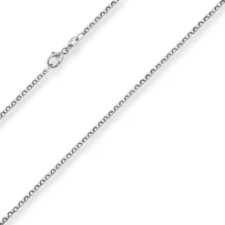 2mm Erbskette Silberkette Collier Halskette aus 925 Silber rhodiniert 80cm