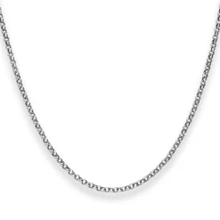 2mm Erbskette Silberkette Collier Halskette aus 925 Silber rhodiniert 70cm
