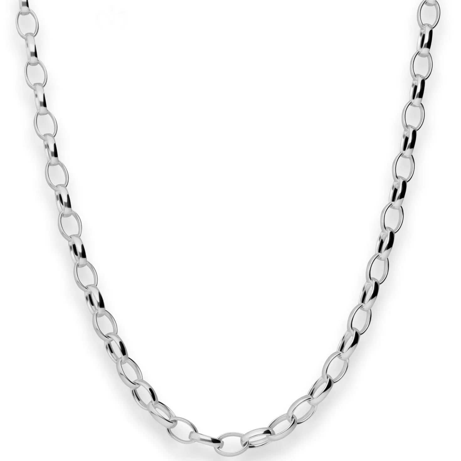 5mm Erbskette Silberkette Collier Halskette aus 925 Silber rhodiniert 45cm