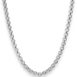 5,1mm Erbskette Silberkette Collier Halskette aus 925 Silber rhodiniert 50cm
