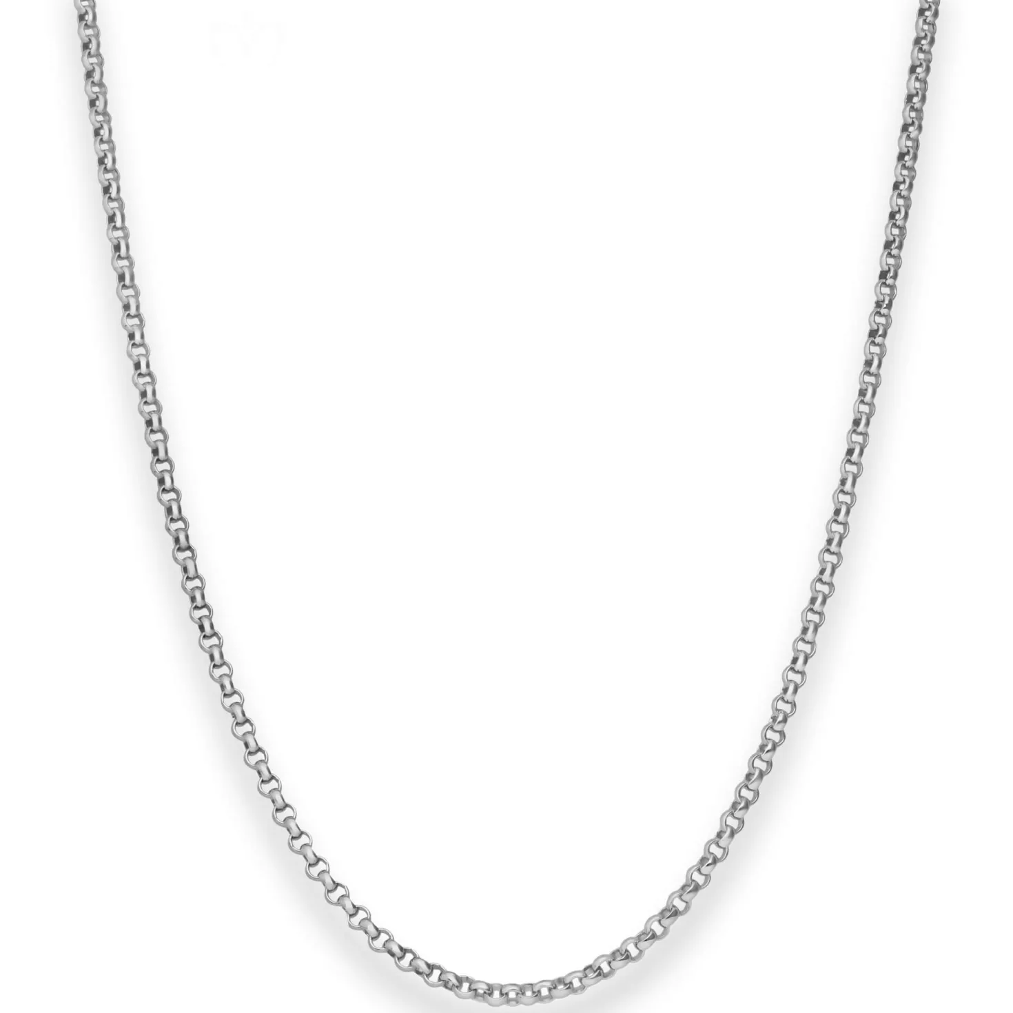2,5mm Erbskette Silberkette Collier Halskette aus 925 Silber rhodiniert 45cm