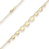 1,7mm Fantasiekette Armband 9 gewölbte Quadrate im Verlauf 375 Gelbgold 19cm