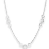 1,2mm Fantasiekette Collier Kreise und Rauten Halskette aus 925 Silber 60cm
