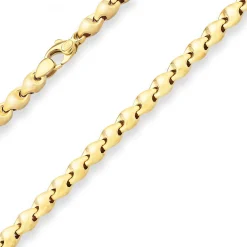 4,9mm Fantasiekette Goldkette Collier Halskette aus 585 Gold Gelbgold 50cm