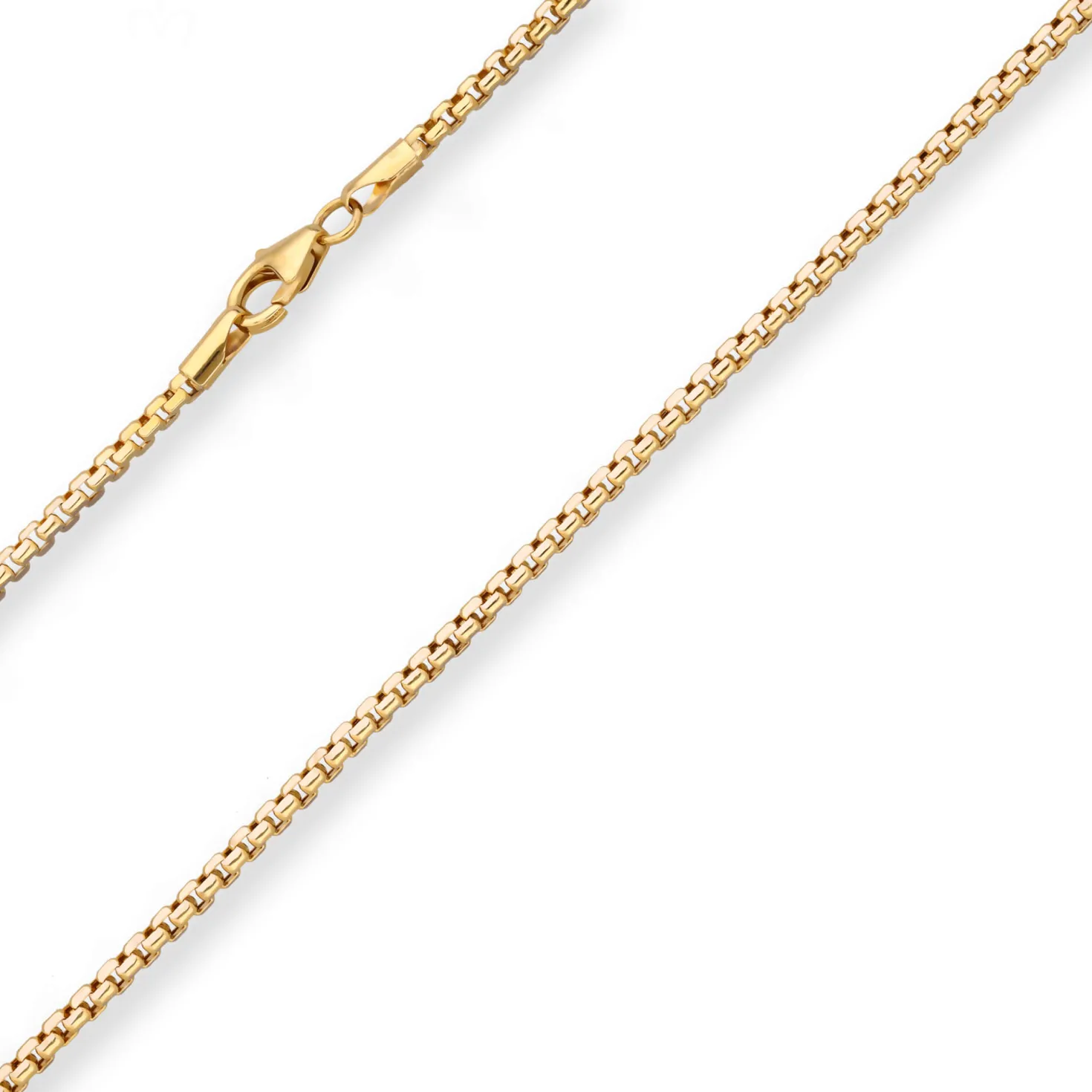 2,5mm Fantasiekette Goldkette Collier Halskette aus 585 Gold gelb/weiß 42cm