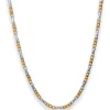 4,2mm Fantasiekette Goldkette Collier Halskette aus 585 Gold gelb/weiß 45cm