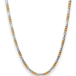 4,2mm Fantasiekette Goldkette Collier Halskette aus 585 Gold gelb/weiß 45cm