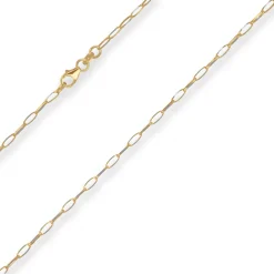 2,3mm Fantasiekette Goldkette Collier Halskette aus 375 Gold gelb/weiß 45cm