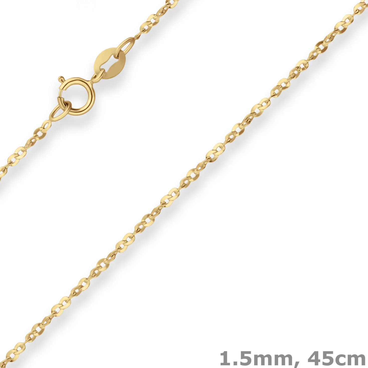 1,5mm Fantasiekette Goldkette Collier Halskette aus 333 Gold Gelbgold 45cm