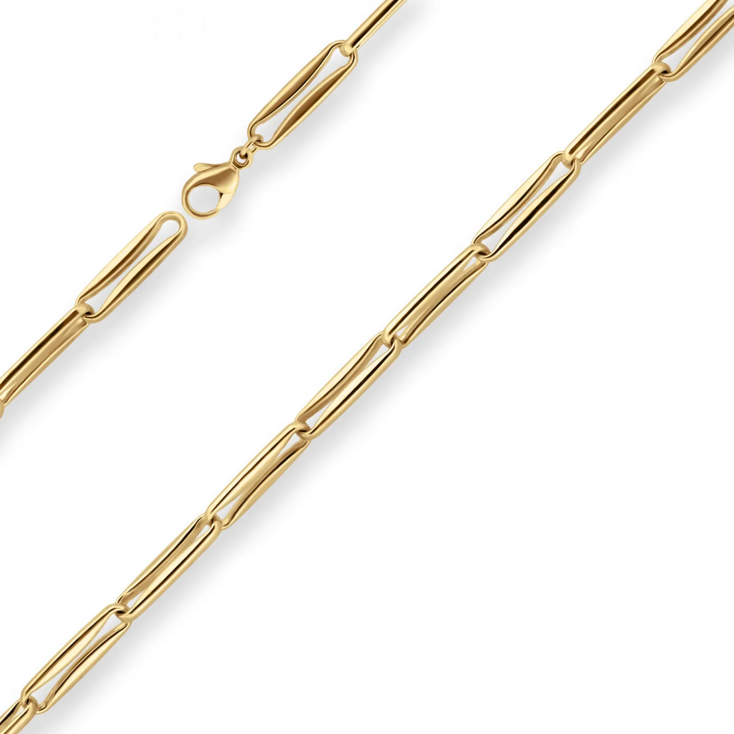 4,8mm Fantasiekette Goldkette Collier Halskette aus 585 Gold Gelbgold 45cm