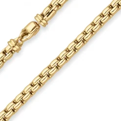 5,5mm Fantasiekette Goldkette Collier Halskette aus 585 Gold Gelbgold 45cm