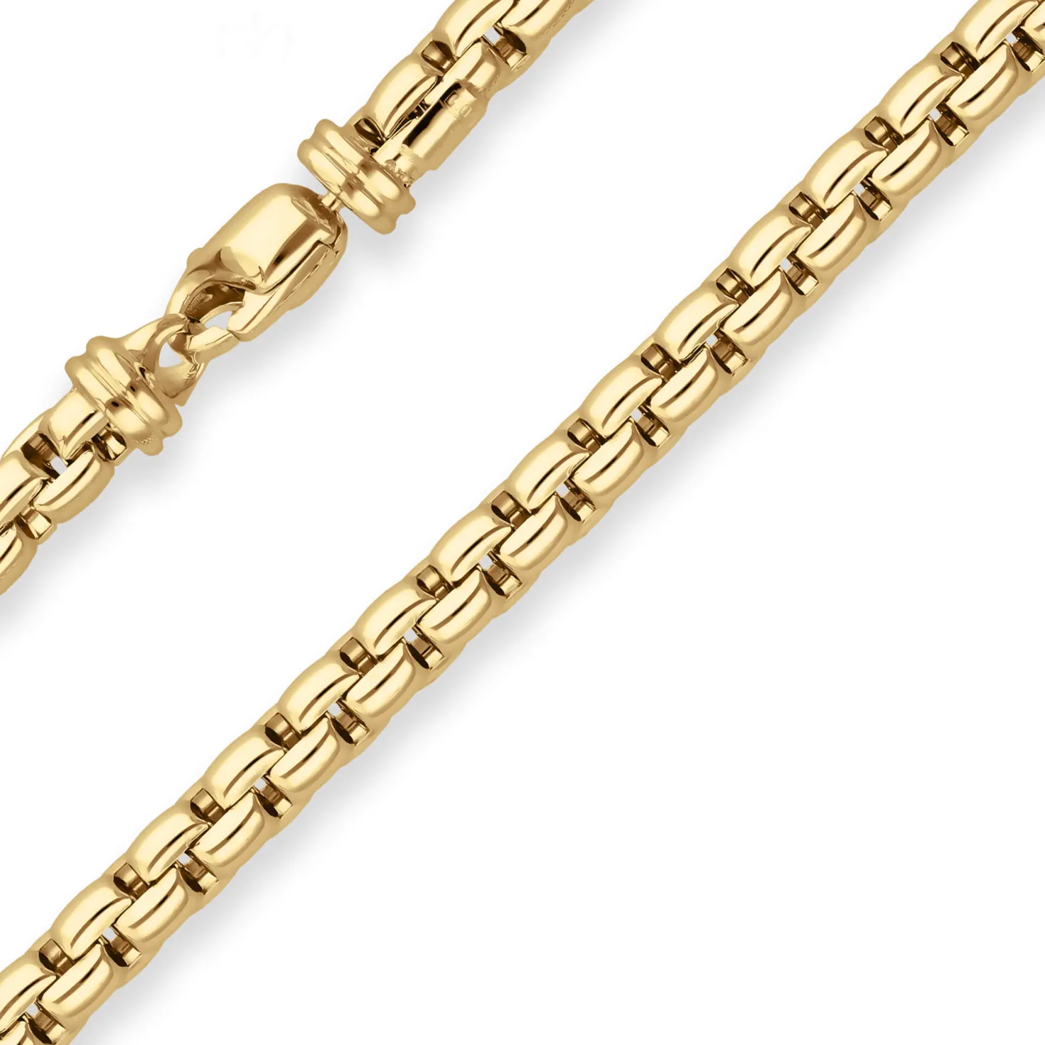 5,5mm Fantasiekette Goldkette Collier Halskette aus 585 Gold Gelbgold 45cm