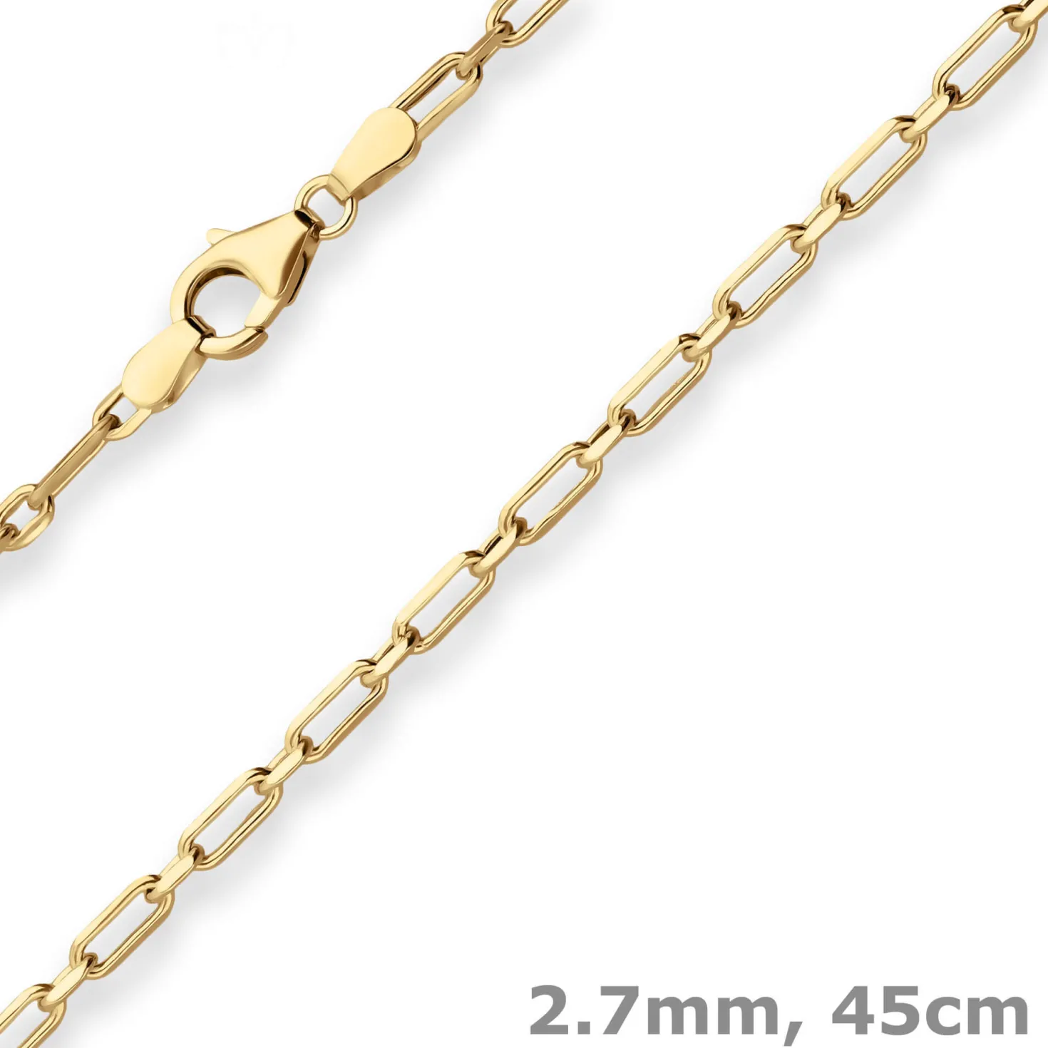 2,7mm Fantasiekette Goldkette Collier Halskette aus 585 Gold Gelbgold 45cm