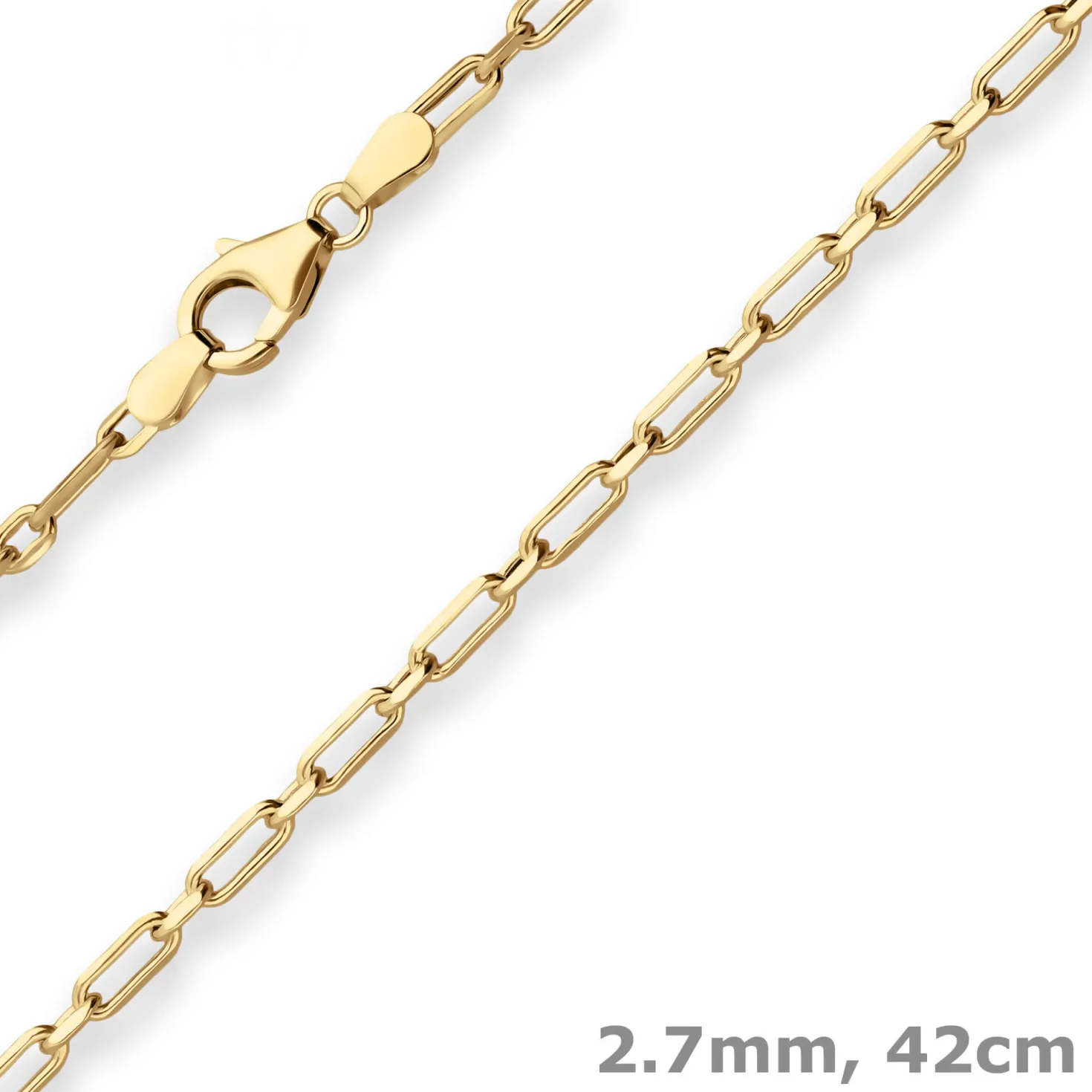 2,7mm Fantasiekette Goldkette Collier Halskette aus 585 Gold Gelbgold 42cm