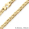 4,9mm Fantasiekette Goldkette Collier Halskette aus 585 Gold Gelbgold 45cm