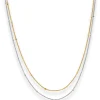 1,4mm Fantasiekette Goldkette Collier Halskette aus 375 Gold gelb/weiß 42cm