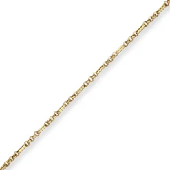 3,4mm Fantasiekette Goldkette Collier Halskette aus 375 Gold Gelbgold 45cm