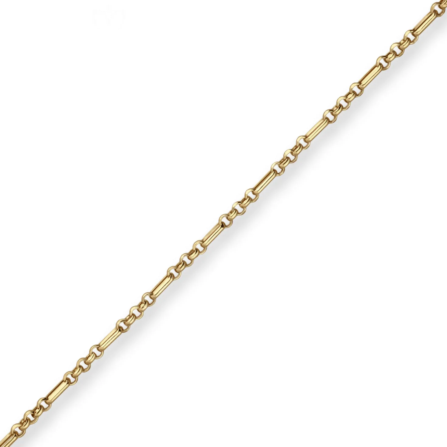 3,4mm Fantasiekette Goldkette Collier Halskette aus 375 Gold Gelbgold 45cm