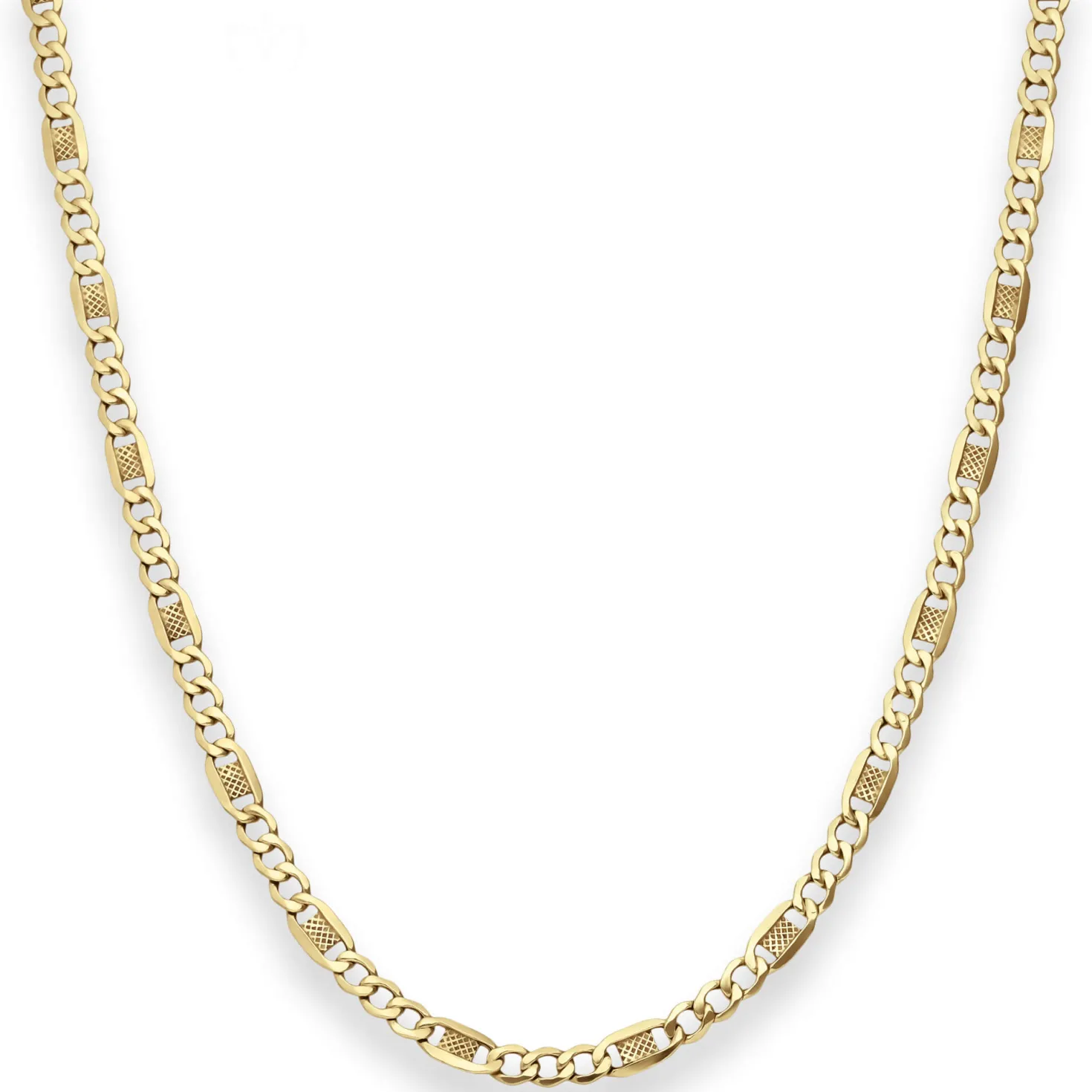 3,8mm Fantasiekette Goldkette Collier Halskette aus 333 Gold Gelbgold 55cm