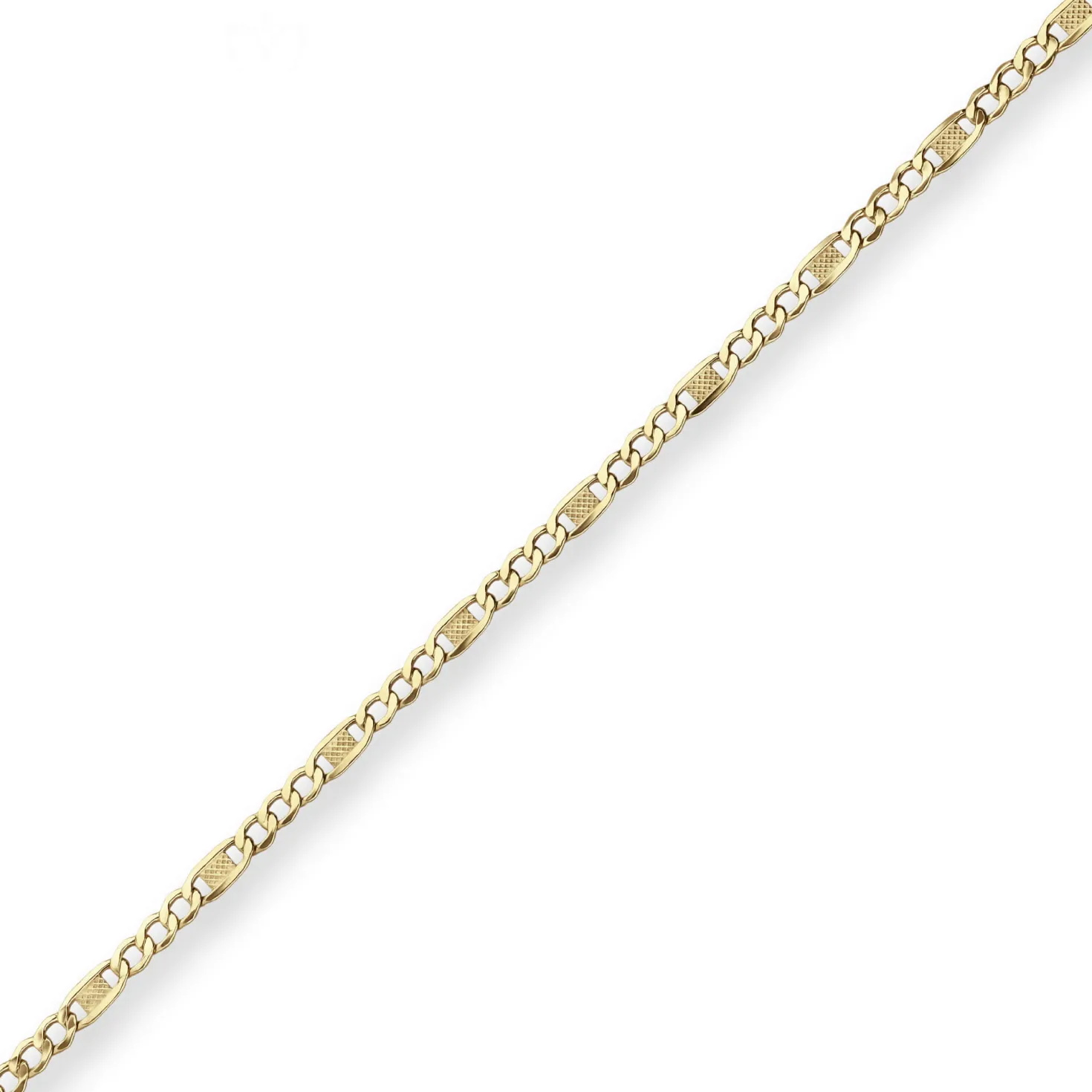 3,8mm Fantasiekette Goldkette Collier Halskette aus 375 Gold Gelbgold 50cm
