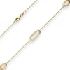 1,3mm Fantasiekette Goldkette Collier Ovale Halskette aus 585 Gold Gelbgold 45cm