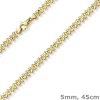 5mm Fantasie Kette Halskette Collier Schmetterlinge aus 585 Gold Gelbgold 45cm
