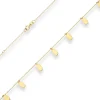 0,7mm Fantasiekette Kette Collier Anhänger Tropfen aus 375 Gold Gelbgold 45cm