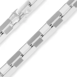 6,3mm Fantasiekette Silberkette Collier Halskette aus 925 Silber 46cm