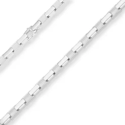 6,3mm Fantasiekette Silberkette Collier Halskette aus 925 Silber 46cm