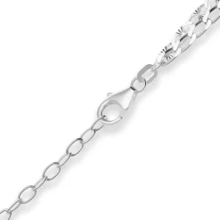 2,8mm Fantasiekette Silberkette Collier Halskette aus 925 Silber 40cm